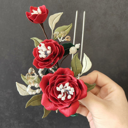 Flower Hairpin Bespoke Hairpin - Silk Hairpin(Chanhua)