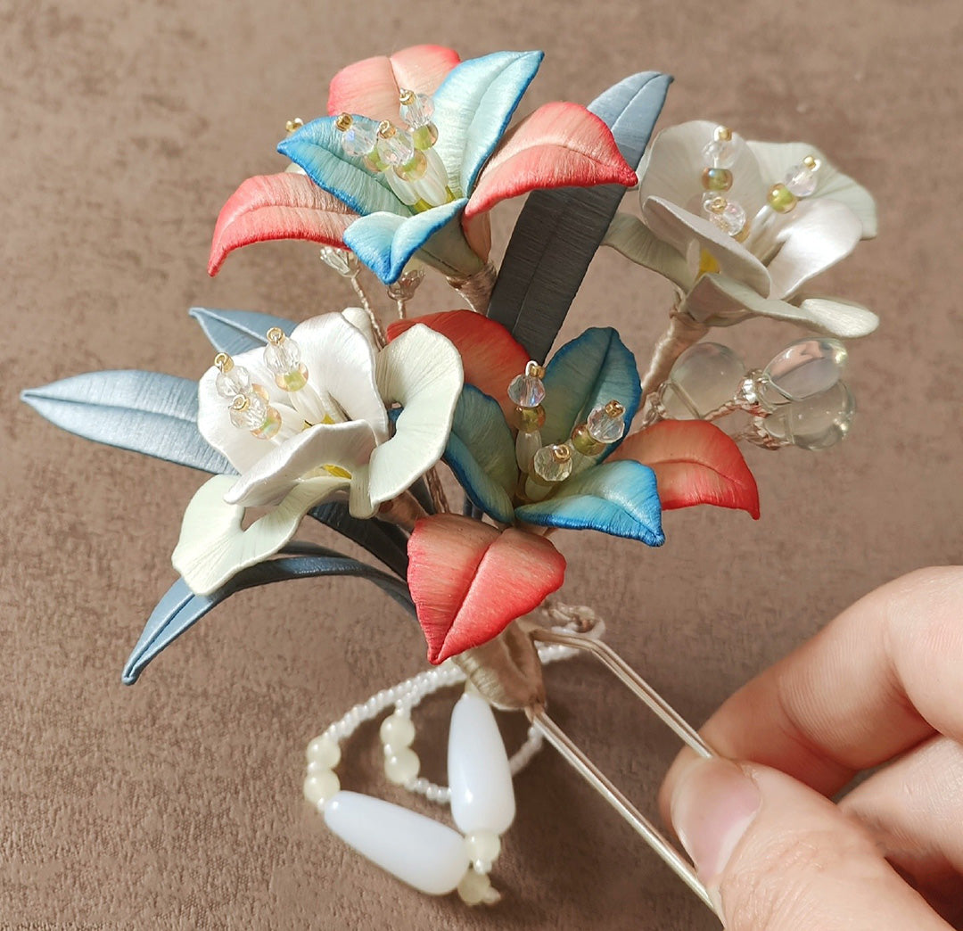 Flower Bespoke Hairpin - Silk Hairpin(Chanhua)