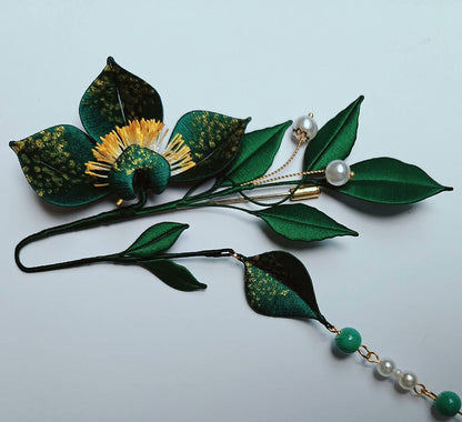 Flower Handmade Hairpin - Silk Hairpin(Chanhua)