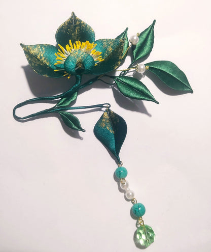 Flower Handmade Hairpin - Silk Hairpin(Chanhua)