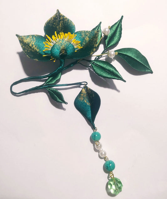 Flower Handmade Hairpin - Silk Hairpin(Chanhua)