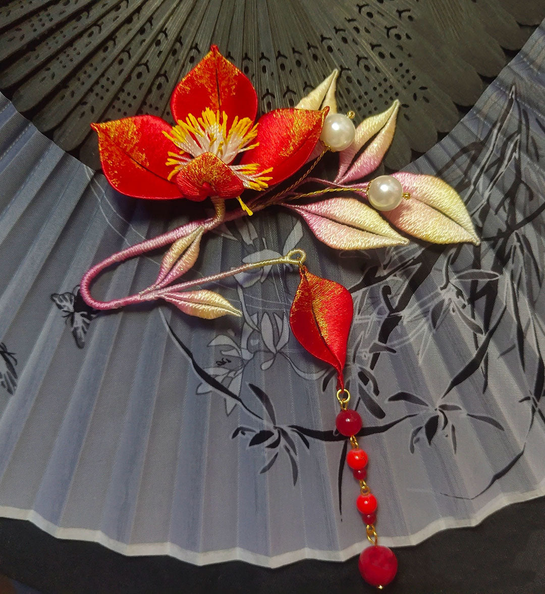 Flower Handmade Hairpin - Silk Hairpin(Chanhua)