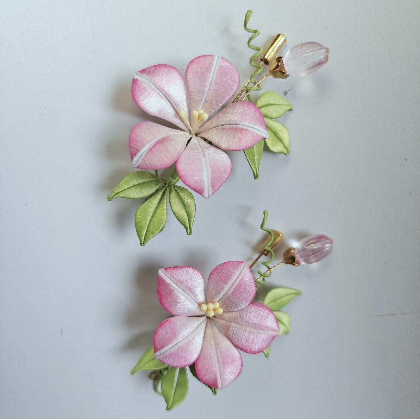 Morning Glory Handmade Brooch - Silk Brooch(Chanhua)