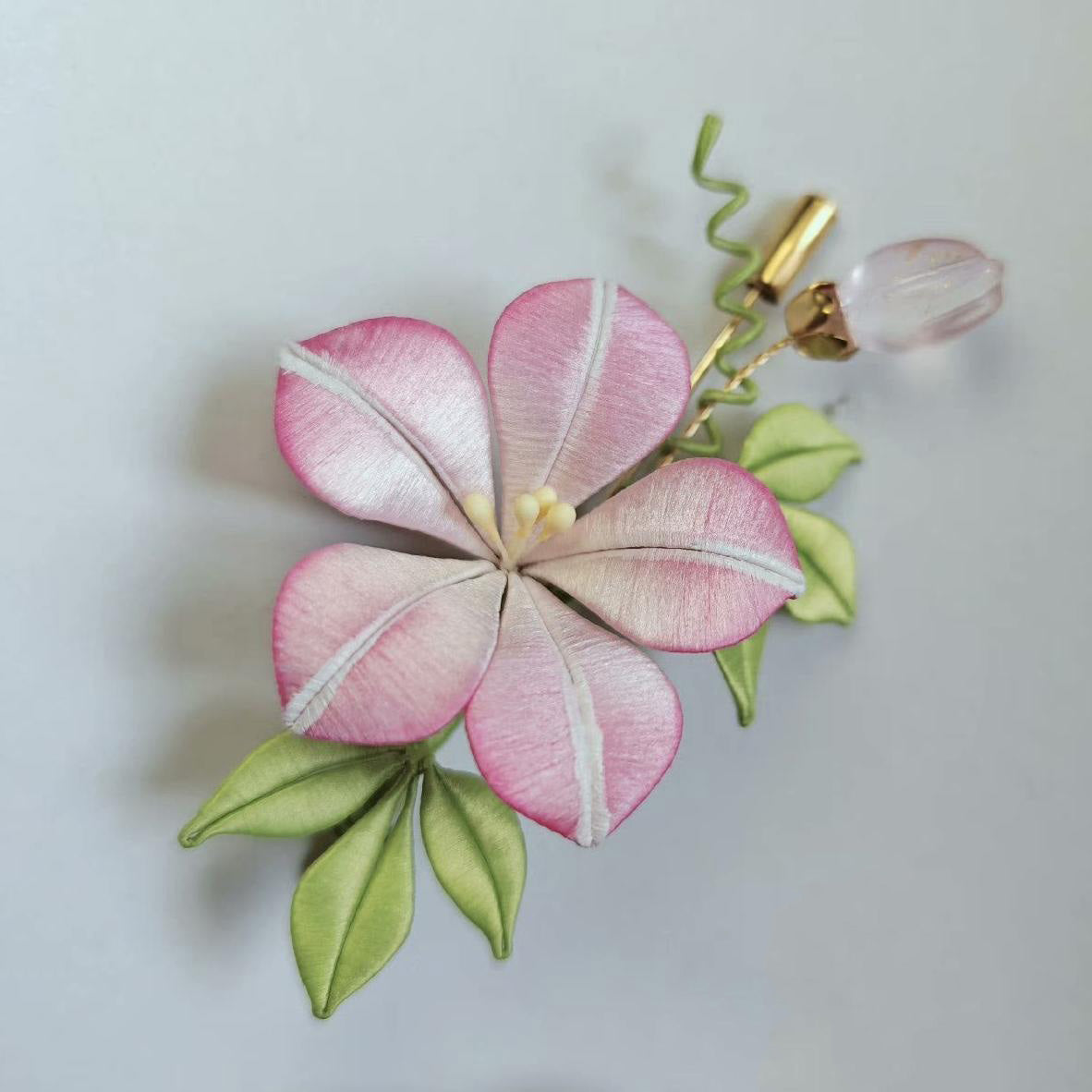 Morning Glory Handmade Brooch - Silk Brooch(Chanhua)