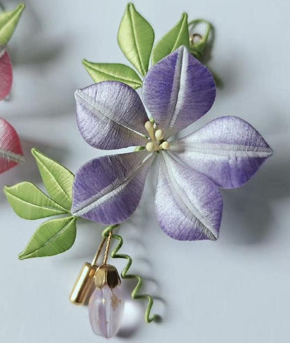 Morning Glory Handmade Brooch - Silk Brooch(Chanhua)