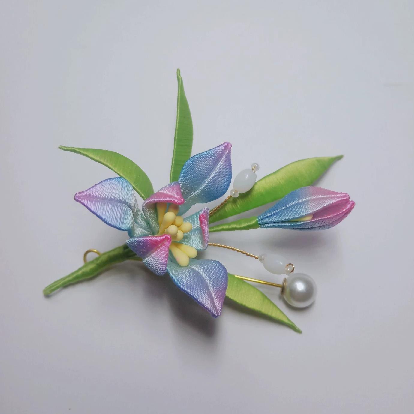 Orchid Handmade Brooch - Silk Brooch(Chanhua)