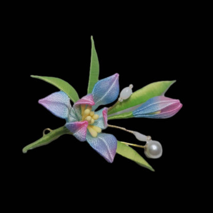 Orchid Handmade Brooch - Silk Brooch(Chanhua)