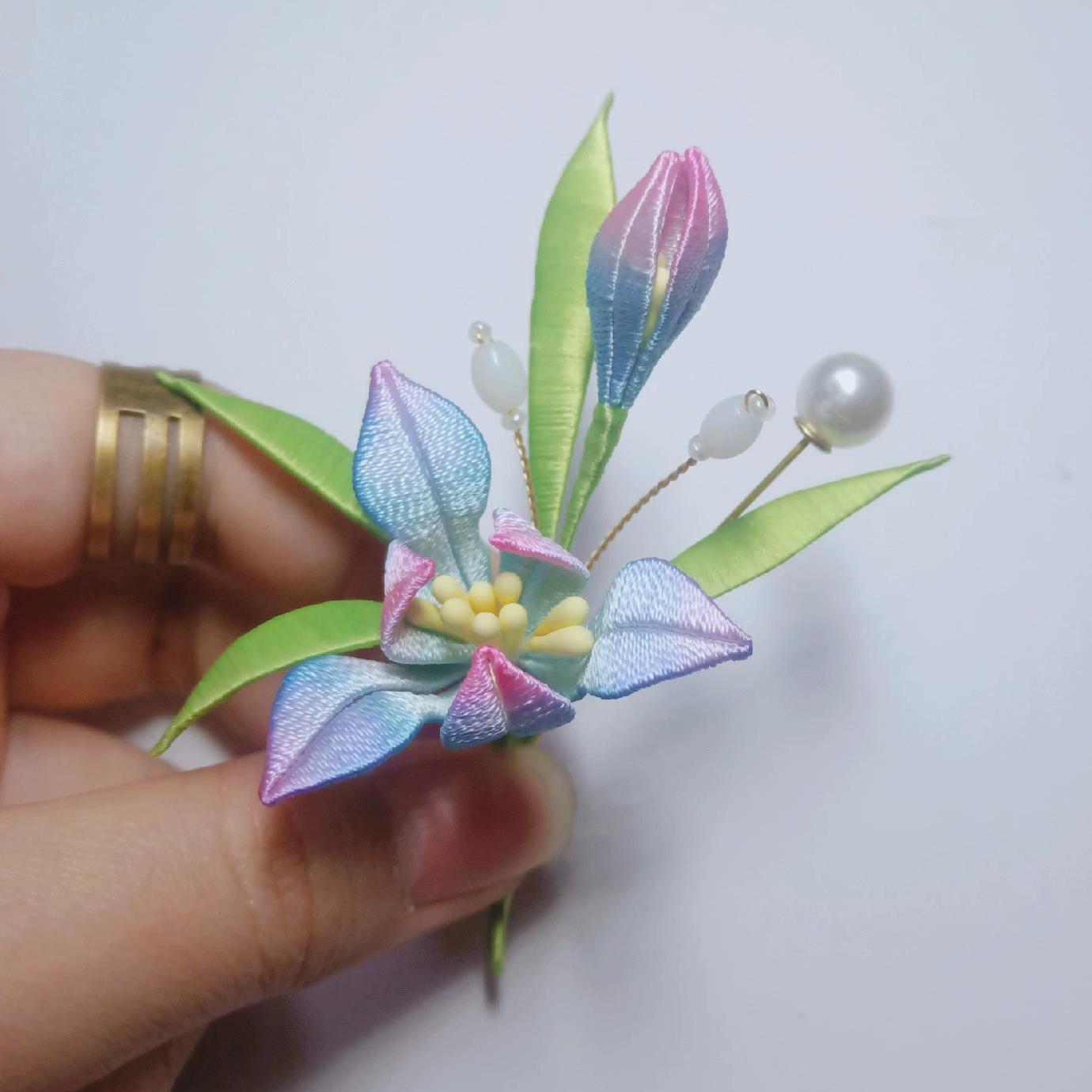 Orchid Handmade Brooch - Silk Brooch(Chanhua)