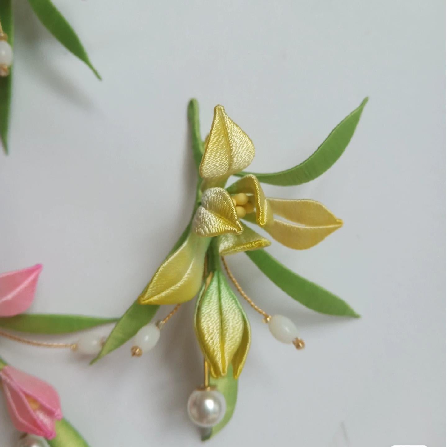 Orchid Handmade Brooch - Silk Brooch(Chanhua)