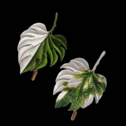 Monstera Deliciosa Handmade Brooch - Silk Brooch(Chanhua)