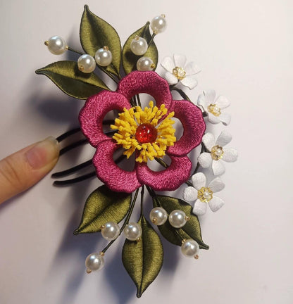 Flower Bespoke Hairpin - Silk Hairpin(Chanhua)