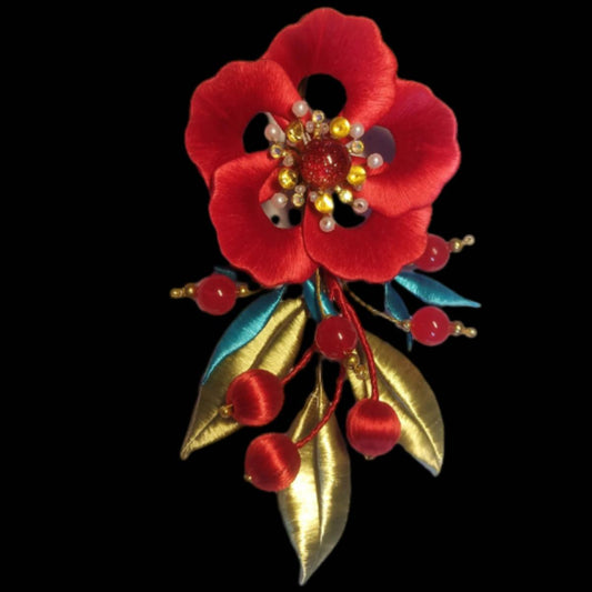 Flower Bespoke Brooch - Silk Brooch(Chanhua)