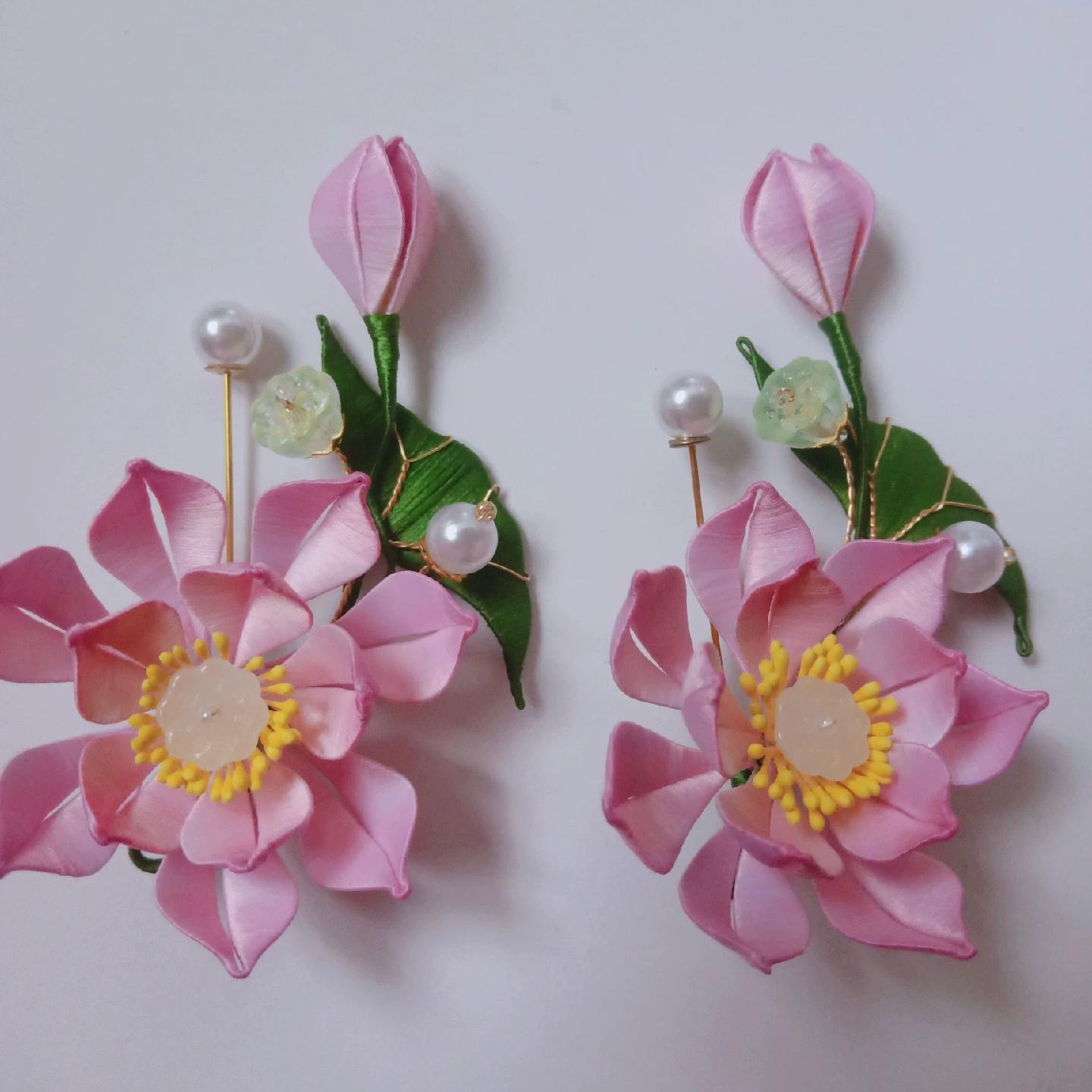 Lotus Bespoke Hairpin - Silk Hairpin(Chanhua)