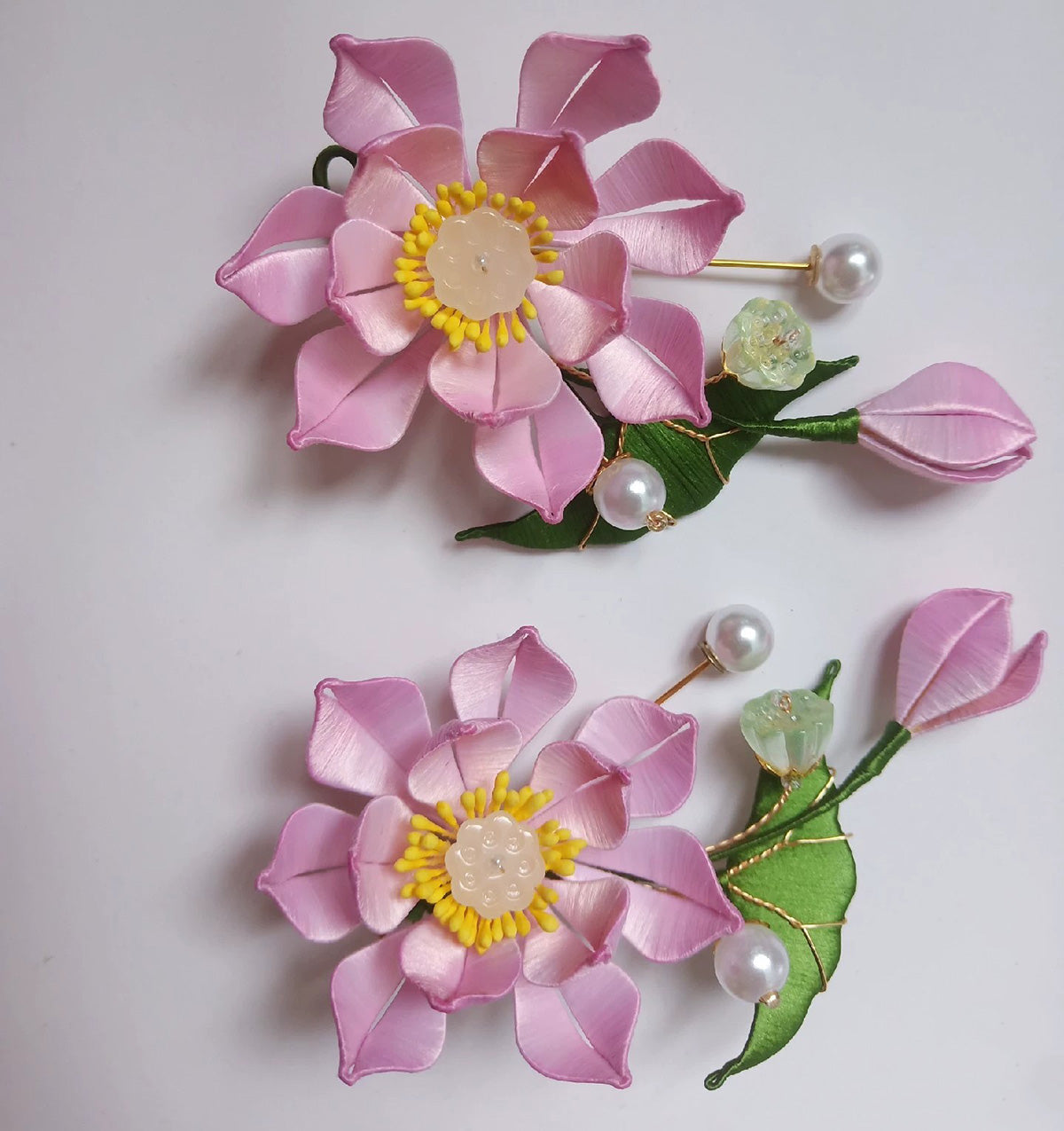 Lotus Bespoke Hairpin - Silk Hairpin(Chanhua)