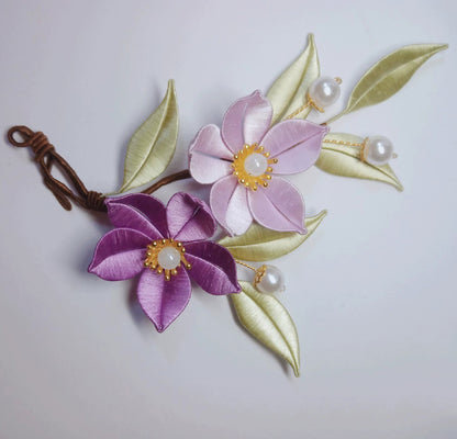 Flower Brooch Handmade Brooch - Silk Brooch(Chanhua)