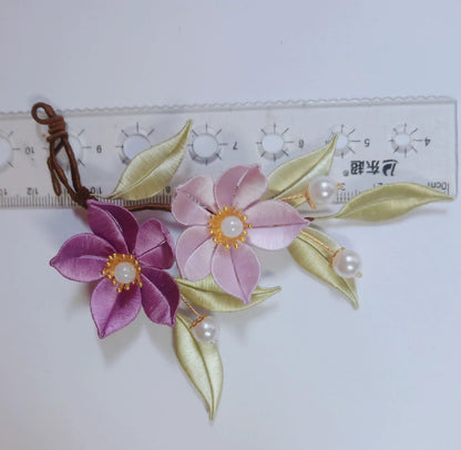 Flower Brooch Handmade Brooch - Silk Brooch(Chanhua)