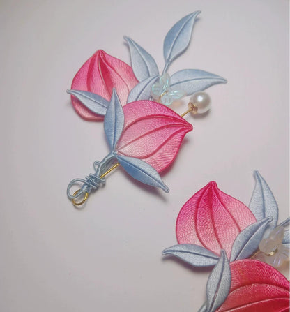 Peach Handmade Brooch - Silk Brooch(Chanhua)