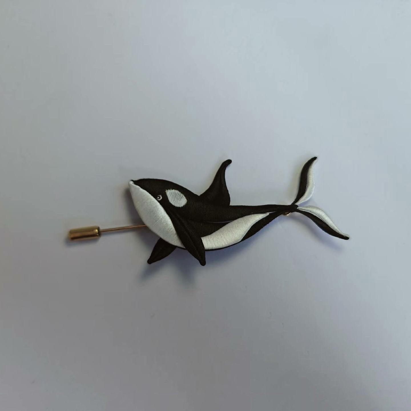 Whale Handmade Brooch - Silk Brooch(Chanhua)