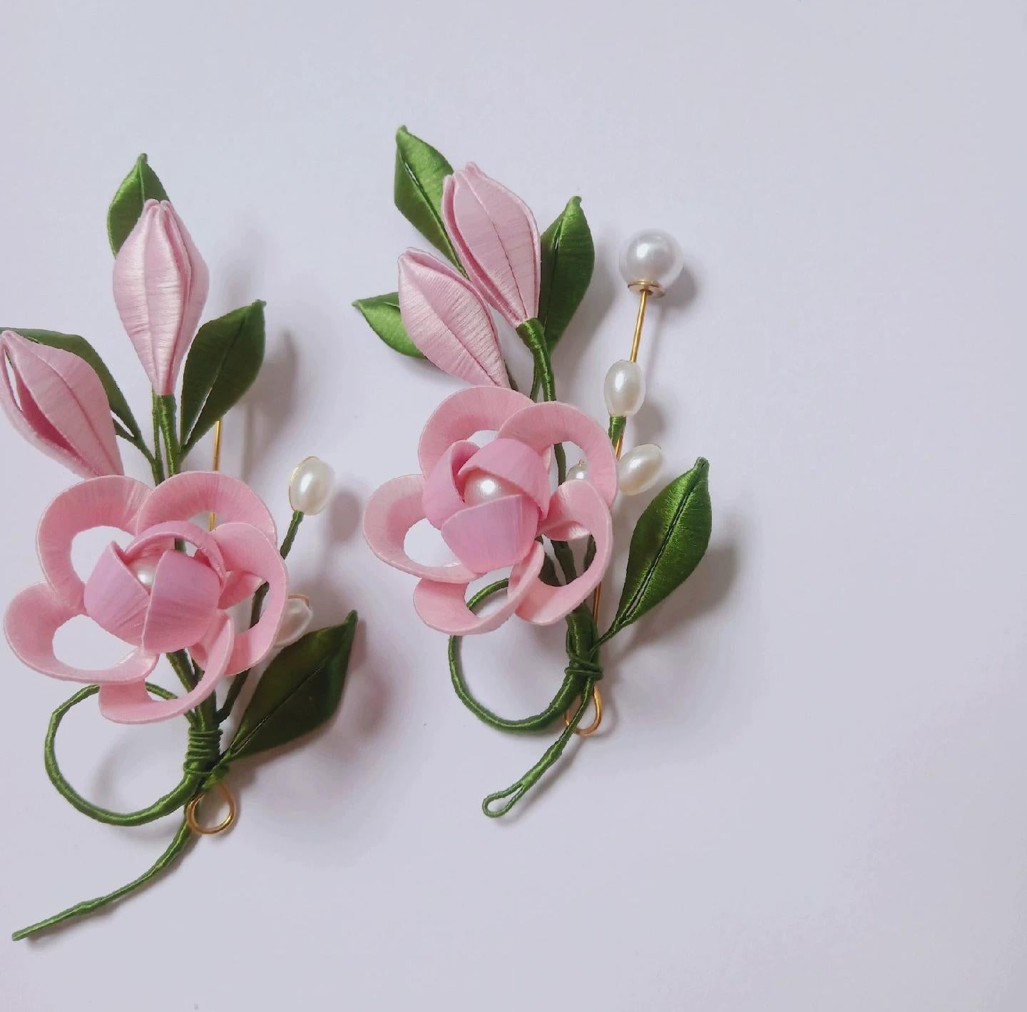 Flower Handmade Brooch - Silk Brooch(Chanhua)