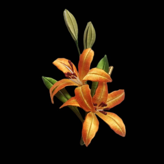 Daylily Handmade Brooch - Silk Brooch(Chanhua)