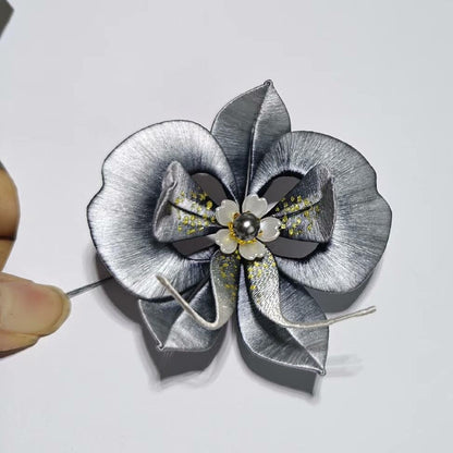 Moth Orchid Handmade Brooch - Silk Brooch(Chanhua)