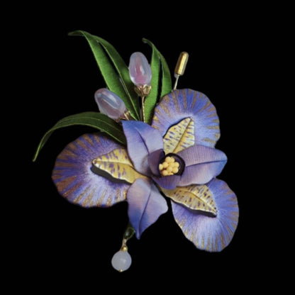 Iris Bespoke Brooch - Silk Brooch(Chanhua)