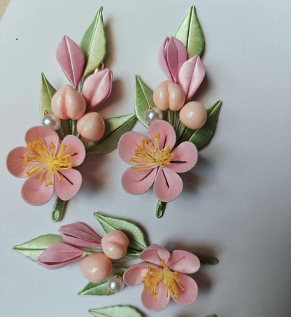 Peach Blossom Bespoke Brooch - Silk Brooch(Chanhua)