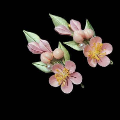 Peach Blossom Bespoke Brooch - Silk Brooch(Chanhua)