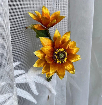 Sunflower Bespoke Brooch - Silk Brooch(Ronghua)