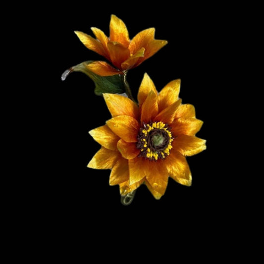 Sunflower Bespoke Brooch - Silk Brooch(Ronghua)