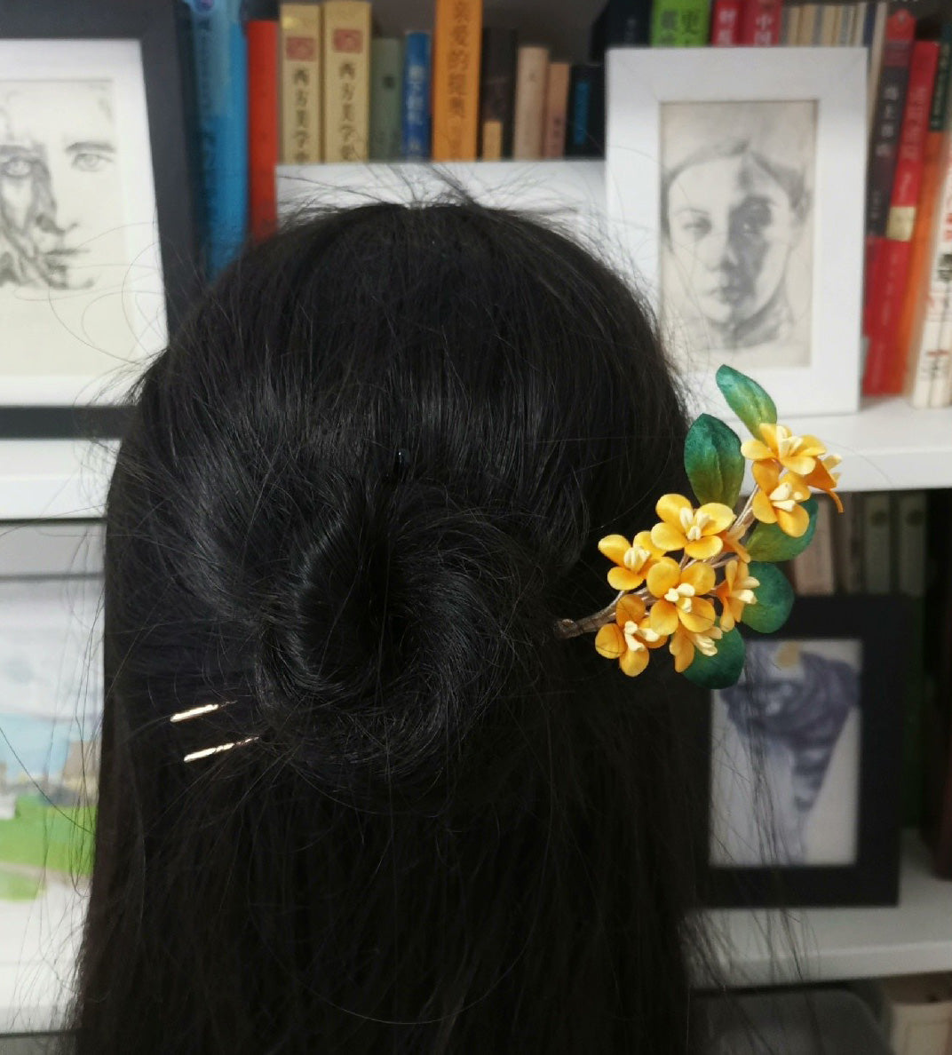 Laurel Bespoke Hairpin - Silk Hairpin(Ronghua)