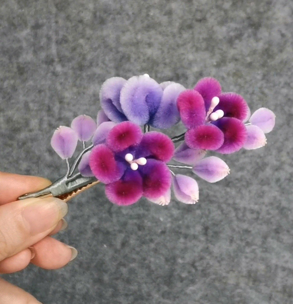 Flower Bespoke Hairpin - Silk Hairpin(Ronghua)