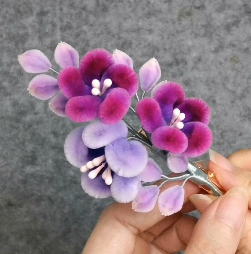 Flower Bespoke Hairpin - Silk Hairpin(Ronghua)