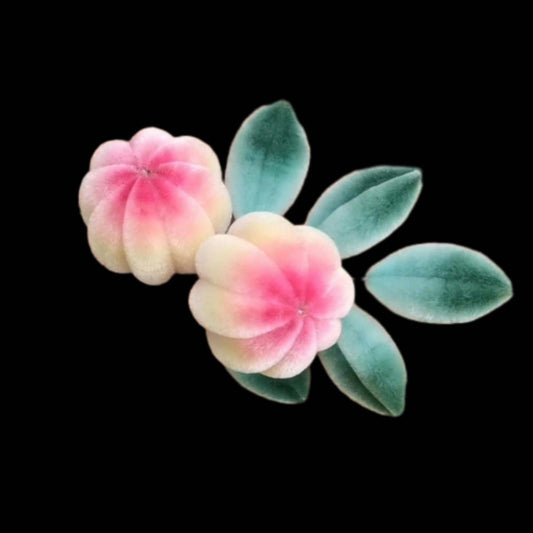 Peach Bespoke Hairpin - Silk Hairpin(Ronghua)