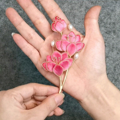 Flower Bespoke Hairpin - Silk Hairpin(Ronghua)