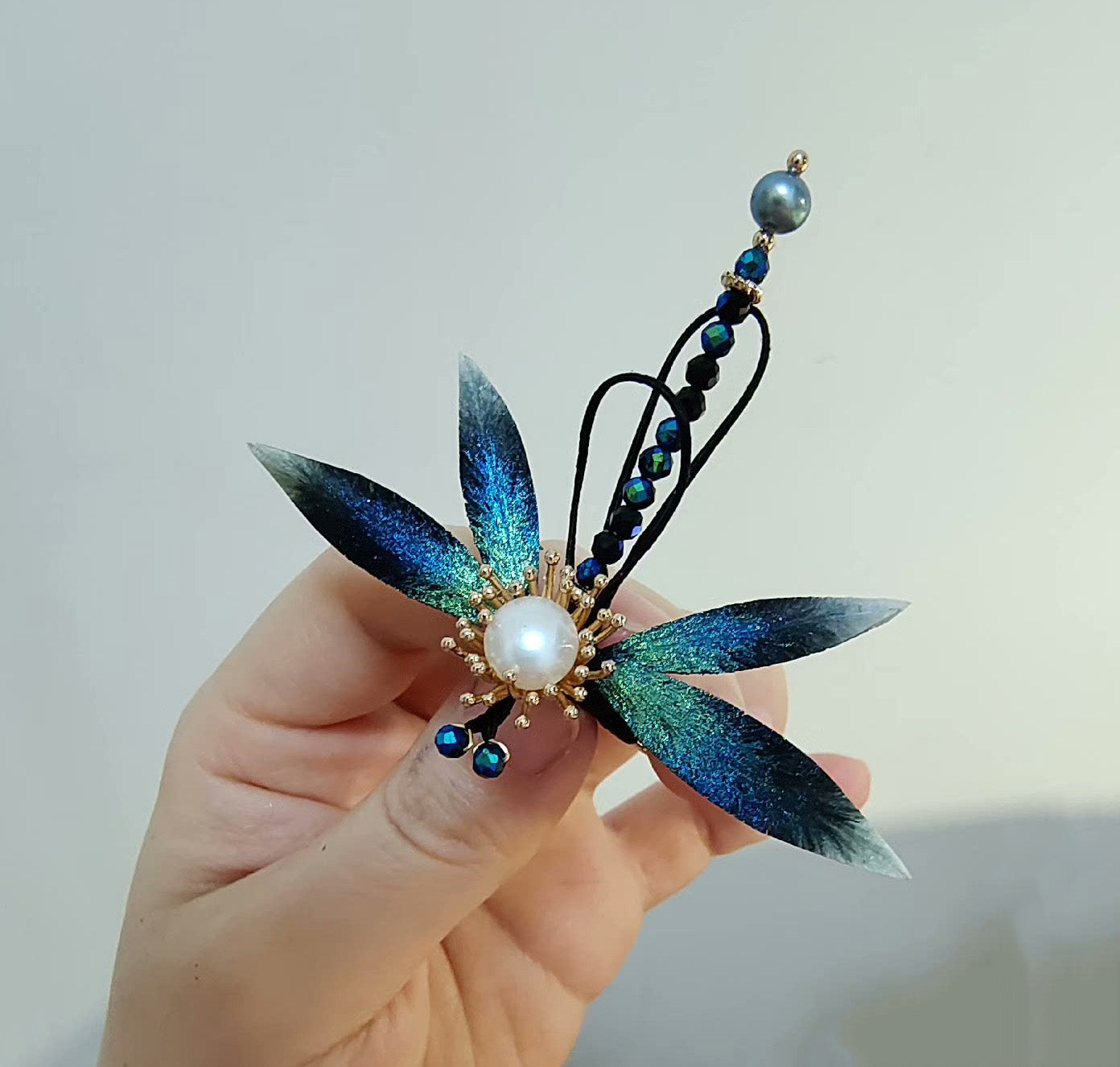 Dragonfly Bespoke Hairpin - Silk Hairpin(Ronghua)