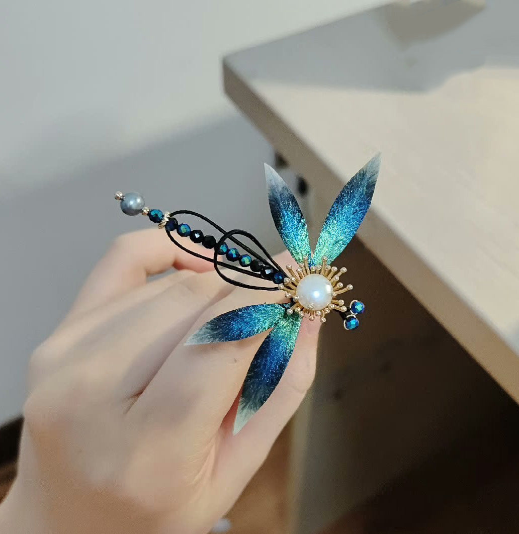 Dragonfly Bespoke Hairpin - Silk Hairpin(Ronghua)