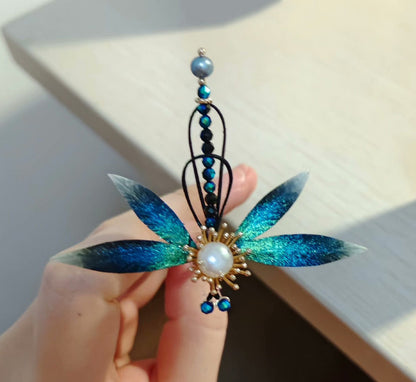 Dragonfly Bespoke Hairpin - Silk Hairpin(Ronghua)