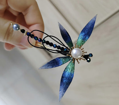 Dragonfly Bespoke Hairpin - Silk Hairpin(Ronghua)