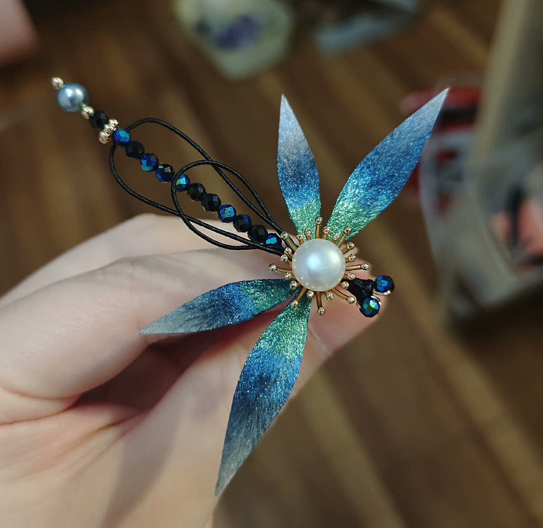 Dragonfly Bespoke Hairpin - Silk Hairpin(Ronghua)