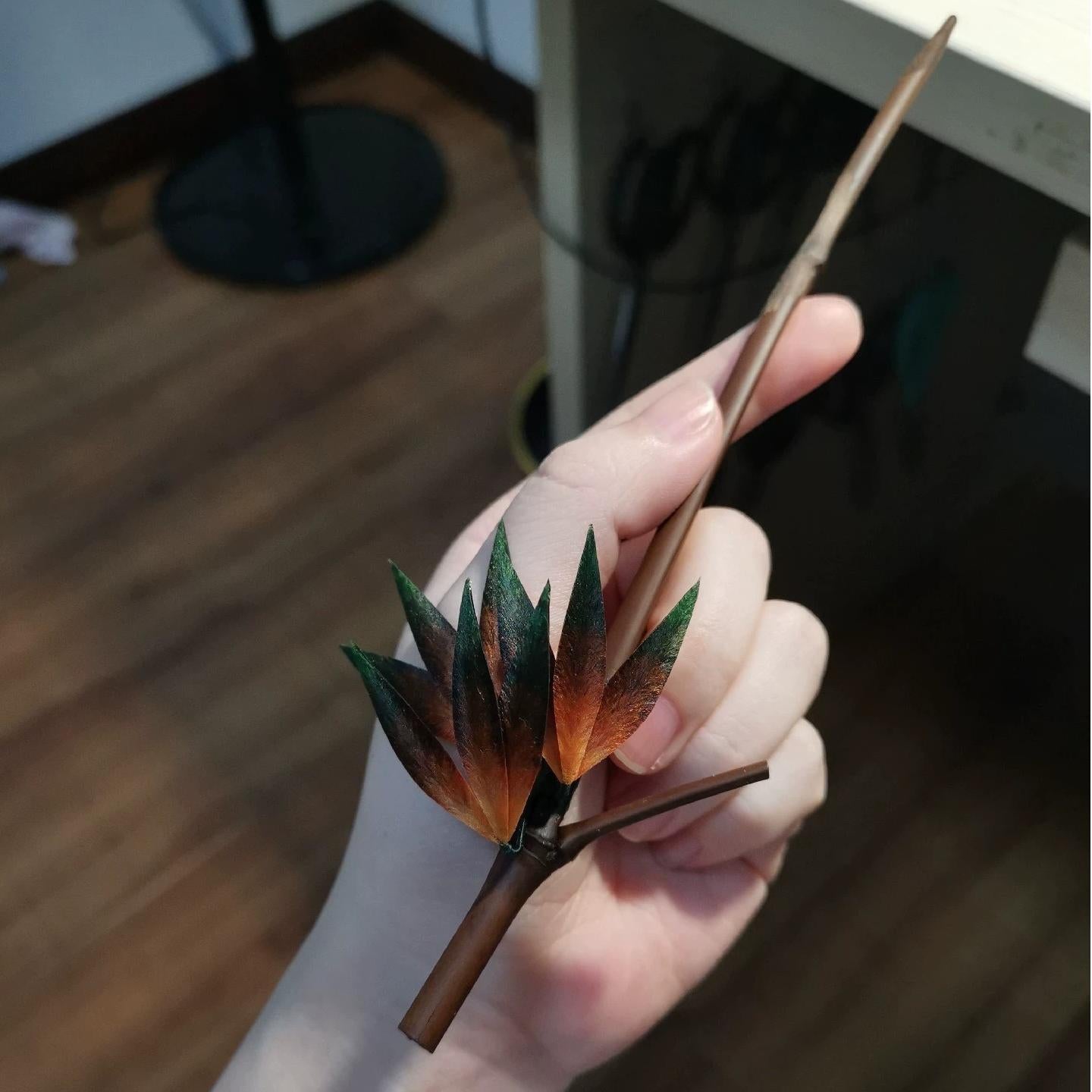 Bamboo Leaves Bespoke Hairpin - Silk Hairpin(Ronghua)