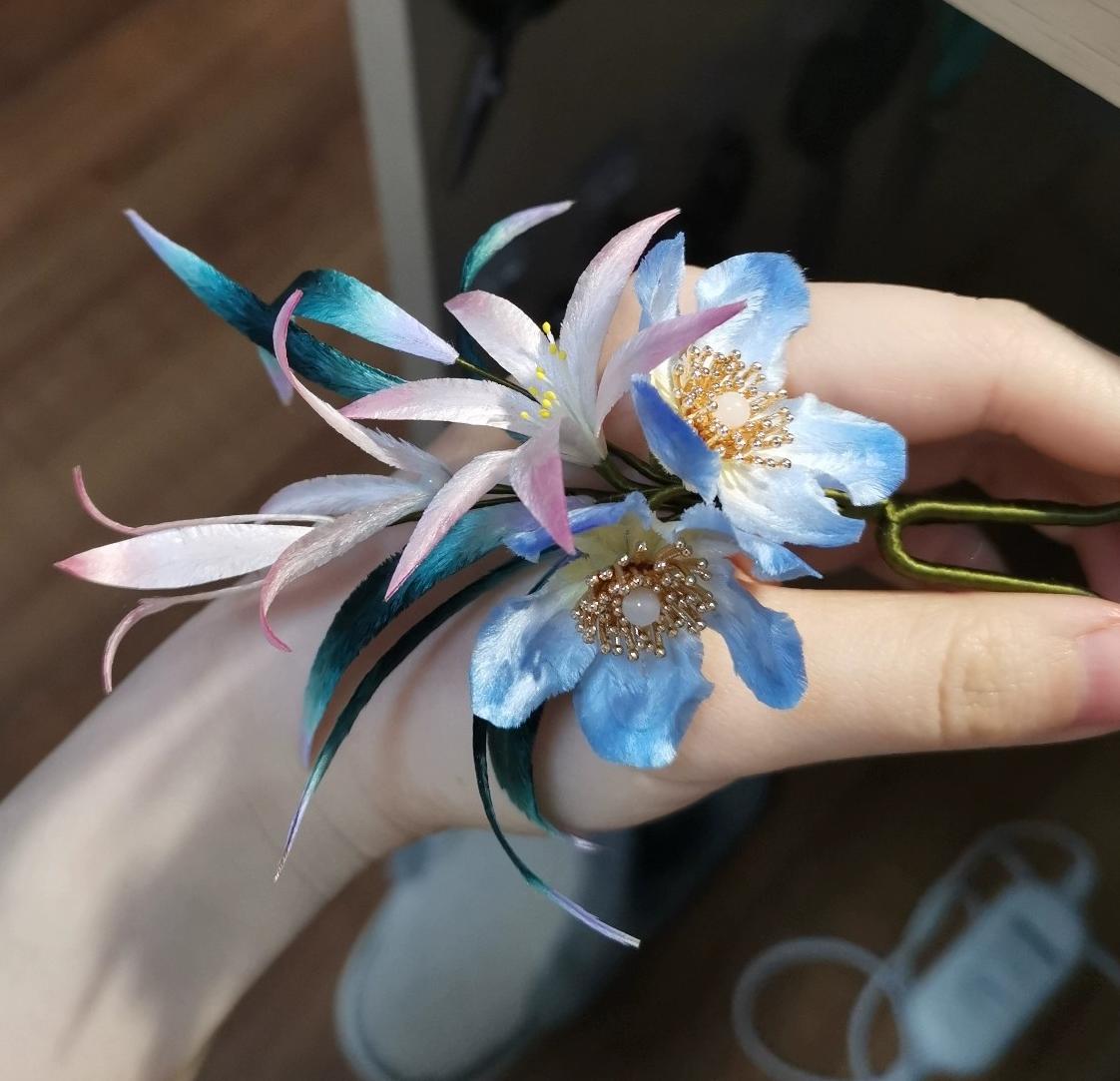 Flower Bespoke Hairpin - Silk Hairpin(Ronghua)