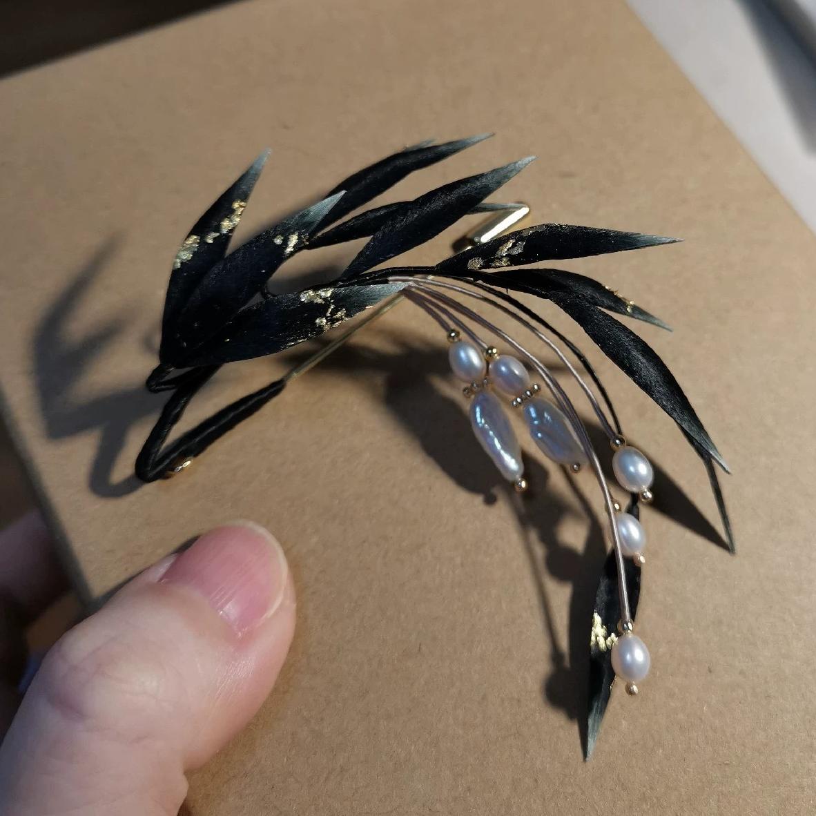 Leaves Bespoke Brooch - Silk Brooch(Ronghua)