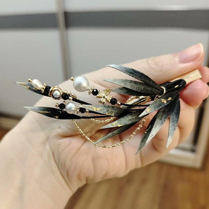 Leaves Bespoke Hairclip - Silk Hairclip(Ronghua)