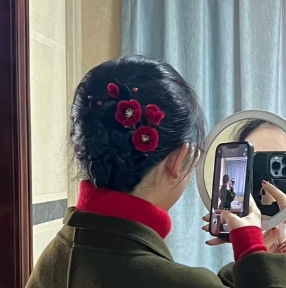 Plum Blossom Bespoke Hairpin - Silk Hairpin(Ronghua)