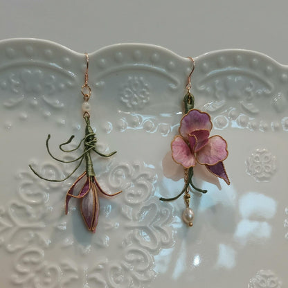 AB Style Bespoke Earrings - Silk Earrings(Ronghua)