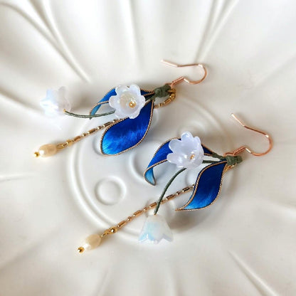 Leves Bespoke Earrings - Silk Earrings(Ronghua)