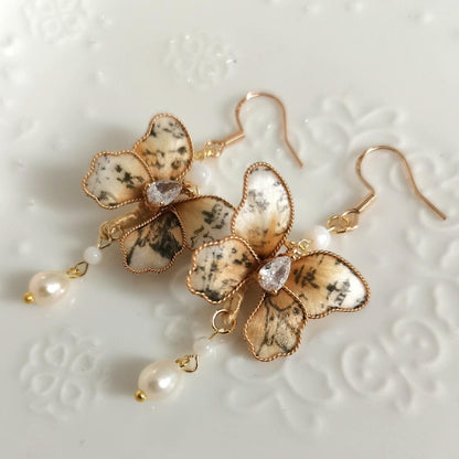 Butterfly Bespoke Earrings - Silk Earrings(Ronghua)