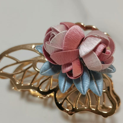 Rose Bud Bespoke Hairclip - Silk Hairclip(Chanhua)