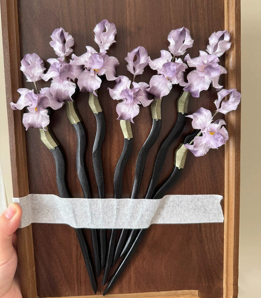 Iris Handmade Hairpin - Silk Hairpin(Ronghua)